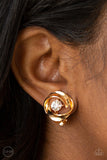 Paparazzi "Girl Whirl" Gold Clip On Earrings Paparazzi Jewelry