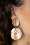 Paparazzi "BRIGHT On Cue" Gold Clip On Earrings Paparazzi Jewelry