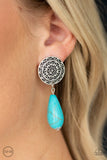 Paparazzi "Prairie Bliss" Blue Clip On Earrings Paparazzi Jewelry