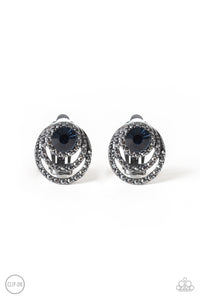 Paparazzi "Epic Epicenter" Blue Clip On Earrings Paparazzi Jewelry