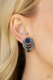 Paparazzi "Epic Epicenter" Blue Clip On Earrings Paparazzi Jewelry