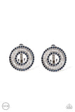 Paparazzi VINTAGE VAULT "Spun Out On Shimmer" Blue Clip On Earrings Paparazzi Jewelry