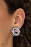 Paparazzi VINTAGE VAULT "Spun Out On Shimmer" Blue Clip On Earrings Paparazzi Jewelry