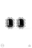 Paparazzi "Prime Time Shimmer" Black Clip On Earrings Paparazzi Jewelry