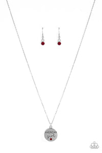 Paparazzi VINTAGE VAULT "American Girl" Red Necklace & Earring Set Paparazzi Jewelry
