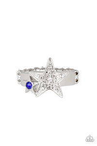 Paparazzi "Star-Spangled Starlet" Blue Ring Paparazzi Jewelry