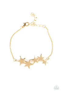 Paparazzi "All-Star Shimmer" Gold Bracelet Paparazzi Jewelry