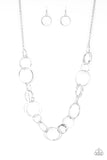 Paparazzi VINTAGE VAULT "Natural-Born RINGLEADER" Silver Necklace & Earring Set Paparazzi Jewelry
