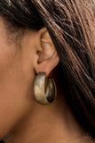 Paparazzi "Calling All The Shots" FASHION FIX Brass Earrings Paparazzi Jewelry