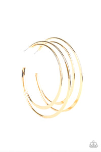 Paparazzi "Last HOOP-rah" Gold Earrings Paparazzi Jewelry