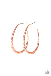 Paparazzi "Twisted Edge" Copper Earrings Paparazzi Jewelry