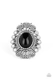 Paparazzi "Radiantly Regal" Black Ring Paparazzi Jewelry