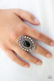 Paparazzi "Radiantly Regal" Black Ring Paparazzi Jewelry