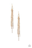 Paparazzi VINTAGE VAULT "Center Stage Status" Gold Earrings Paparazzi Jewelry
