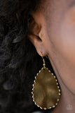 Paparazzi "Trail Ware" Brass Teardrop Antiqued Earrings Paparazzi Jewelry