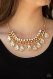 Paparazzi "All Toget-HEIR Now" Gold Necklace & Earring Set Paparazzi Jewelry