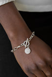 Paparazzi VINTAGE VAULT "BLING In The New Year" White Bracelet Paparazzi Jewelry