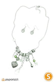 Paparazzi "Method To the Madness" Green Necklace & Earring Set Paparazzi Jewelry