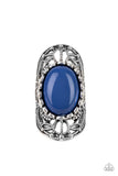 Paparazzi VINTAGE VAULT "Drama Dream" Blue Ring Paparazzi Jewelry