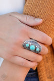 Paparazzi "Stone Oracle" 404 FASHION FIX Simply Santa Fe November 2019 Turquoise Stone Silver Ring Paparazzi Jewelry