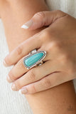 Paparazzi "Pioneer Plains" Blue Ring Paparazzi Jewelry