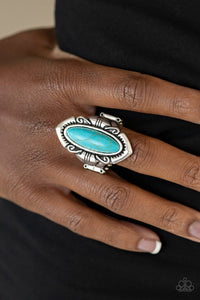 Paparazzi "Santa Fe Serenity" Blue Turquoise Ring Paparazzi Jewelry