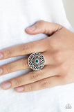 Paparazzi "Mandala Magnificence" Blue Ring Paparazzi Jewelry