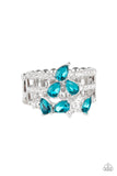 Paparazzi "Blink Back TIERS" Blue Ring Paparazzi Jewelry