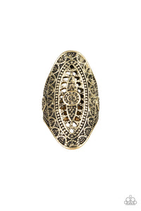 Paparazzi "TRIBAL and Tribulation" Brass Studded Filigree Ring Paparazzi Jewelry