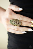 Paparazzi "TRIBAL and Tribulation" Brass Studded Filigree Ring Paparazzi Jewelry