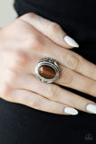 Paparazzi "Deep Freeze" Brown Ring Paparazzi Jewelry