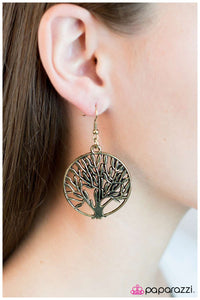 Paparazzi "Make Like a Tree - Brass" earring Paparazzi Jewelry