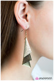 Paparazzi "Take A Chance - Brass" earring Paparazzi Jewelry