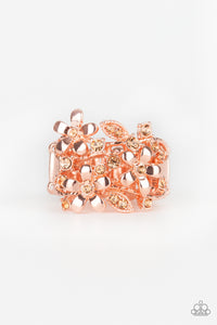 Paparazzi "Gardenia Gleam" Copper Ring Paparazzi Jewelry