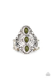 Paparazzi "Mayan Motif" Green Ring Paparazzi Jewelry