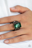 Paparazzi "Expect Heavy REIGN" Green Ring Paparazzi Jewelry