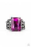 Paparazzi "Expect Heavy REIGN" Pink Ring Paparazzi Jewelry