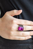 Paparazzi "Expect Heavy REIGN" Pink Ring Paparazzi Jewelry