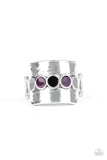 Paparazzi "Dusky Dunes" Purple Black Gray Accent Silver Ring Paparazzi Jewelry