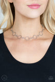 Paparazzi "Simply City Slicker" Silver Choker Necklace & Earring Set Paparazzi Jewelry