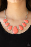 Paparazzi "Drop Zone" Orange Necklace & Earring Set Paparazzi Jewelry