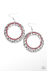 Paparazzi "Cinematic Shimmer" Red Earrings Paparazzi Jewelry