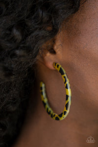 Paparazzi VINTAGE VAULT "HAUTE-Blooded" Yellow Earrings Paparazzi Jewelry