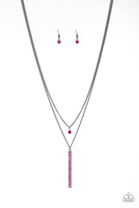 Paparazzi "Stratospheric" Pink Necklace & Earring Set Paparazzi Jewelry