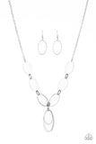 Paparazzi VINTAGE VAULT "All OVAL Town" Silver Necklace & Earring Set Paparazzi Jewelry