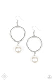 Paparazzi VINTAGE VAULT "Grand Central Chic" FASHION White Earrings Paparazzi Jewelry