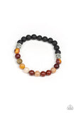 Paparazzi "Take It Easy" Yellow Stone and Black Lava Rock Urban Bracelet Paparazzi Jewelry