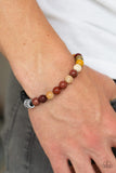 Paparazzi "Take It Easy" Yellow Stone and Black Lava Rock Urban Bracelet Paparazzi Jewelry