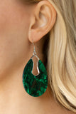 Paparazzi “Pool Hopper” Green Faux Marble Acrylic Earrings Paparazzi Jewelry