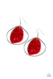 Paparazzi "HAUTE Toddy" Red Earrings Paparazzi Jewelry